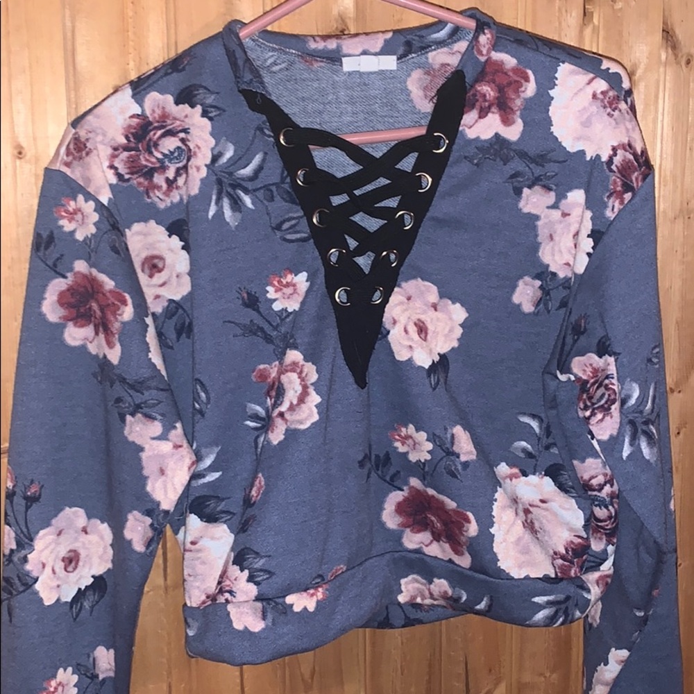 Long sleeve floral shirt